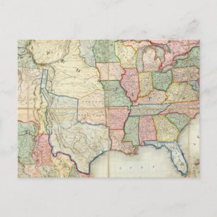 Map of The United States of America Postcard