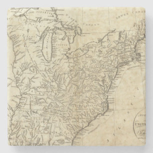 Map of the United States of America Stone Coaster