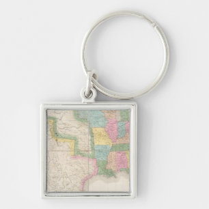 Map of the United States Of North America Key Ring