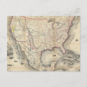 Map Of The United States Postcard
