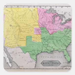 Map of the United States Square Sticker