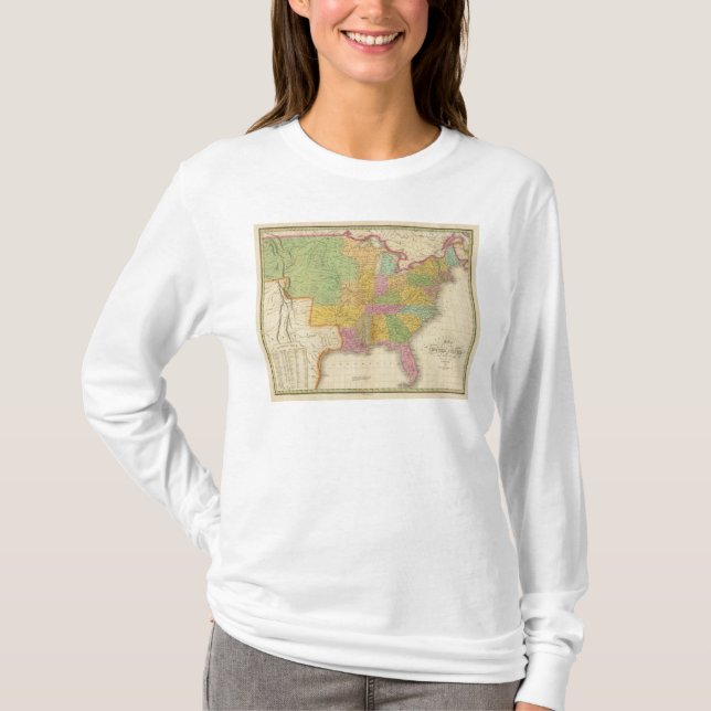 Map of The United States T-Shirt (Front)