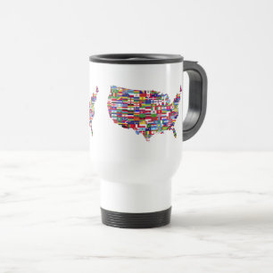 Map of the United States Travel Mug