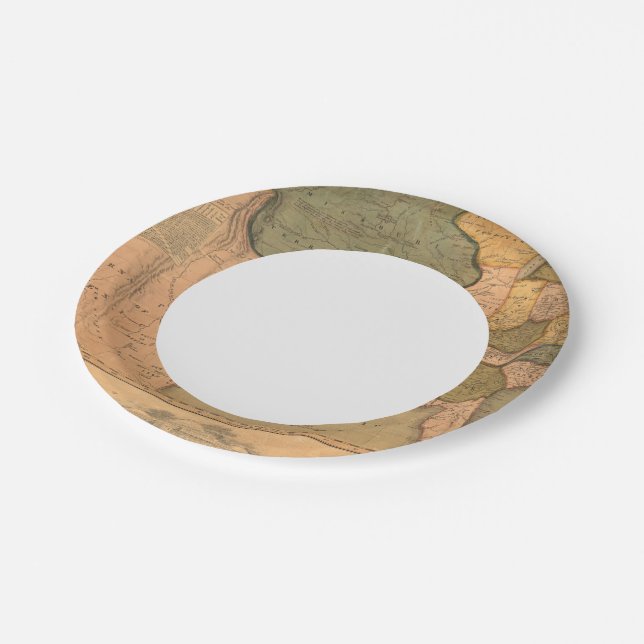 Map of The United States with George Washington Paper Plate (Angled)