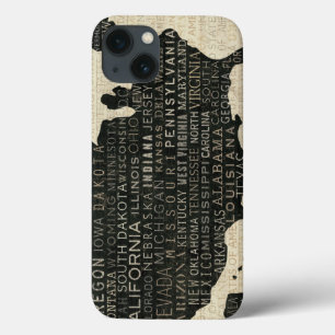 Map of the USA iPhone 13 Case