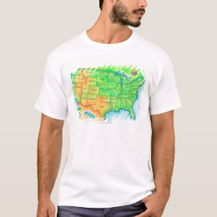 Map of the USA T-Shirt