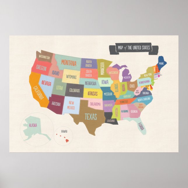 Map of the USA XL poster (Front)