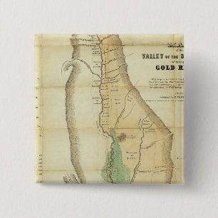 Map of the Valley of the Sacramento 15 Cm Square Badge
