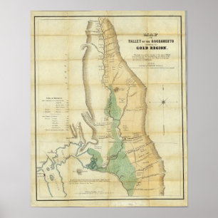 Map of the Valley of the Sacramento Poster
