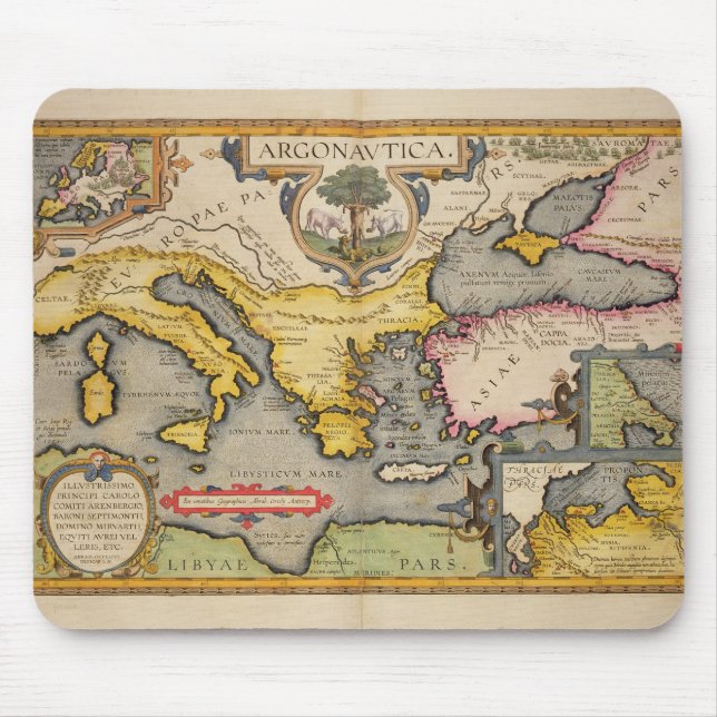 Map of the Voyage of the Argonauts Mouse Mat (Front)