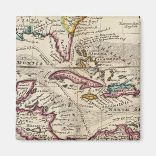 Map of the West Indies, Mexico or New Spain Magnet