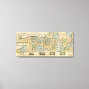 Map of the Western Part of the State Of New York Canvas Print
