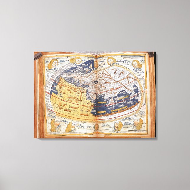 Map of the world, 1486 canvas print (Front)