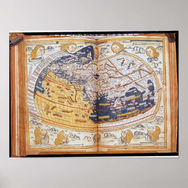 Map of the world, 1486 poster (Front)