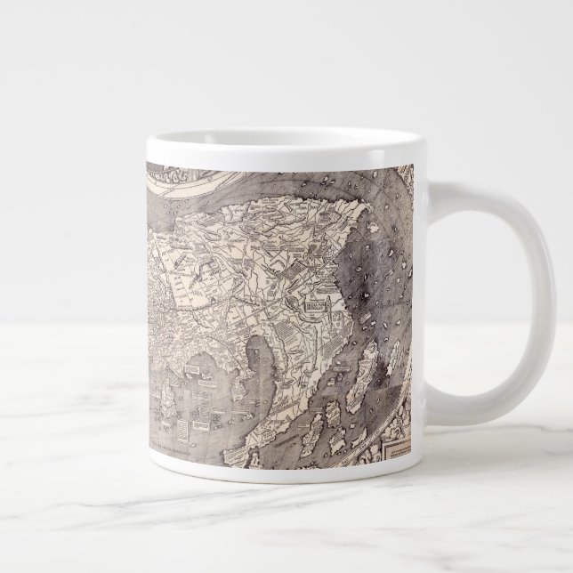 Map of the World | 1507 Large Coffee Mug (Right)