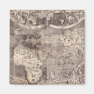 Map of the World 1507 Magnet