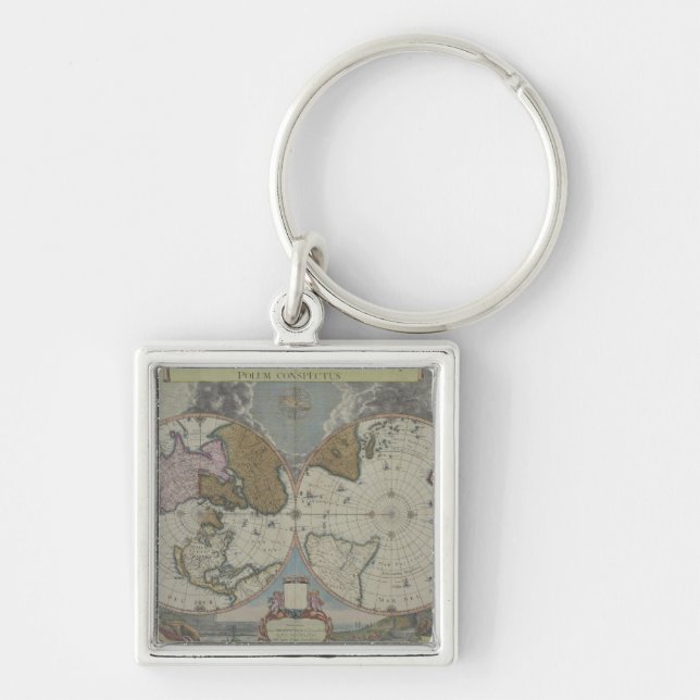 Map of the World 16 Key Ring (Front)