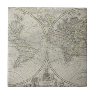Map of the world 1736 tile