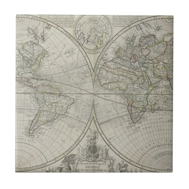 Map of the world | 1736 tile (Front)