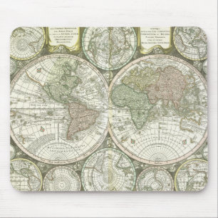 Map of the World   1744 Mouse Mat