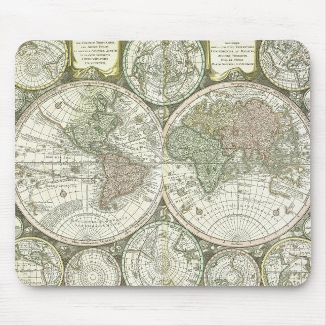 Map of the World | 1744 Mouse Mat (Front)