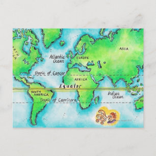 Map of the World 19 Postcard