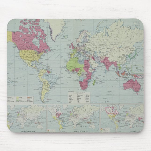 Map of the World 20 Mouse Mat (Front)