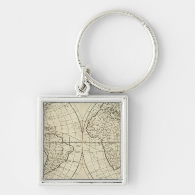 Map of the World 2 Key Ring (Front)
