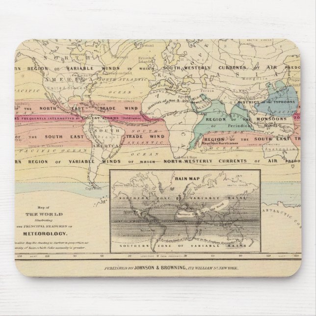 Map of The World 2 Mouse Mat (Front)