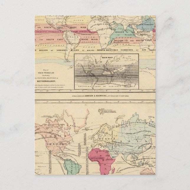 Map of The World 2 Postcard (Front)