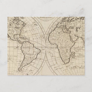 Map of the World 2 Postcard