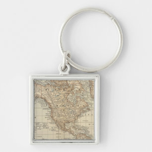 Map of the World 3 Key Ring