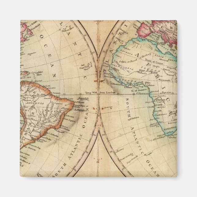 Map of the World 3 Magnet (Front)