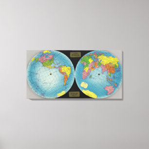 Map of the World 4 Canvas Print