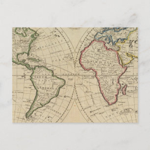 Map of the World 4 Postcard