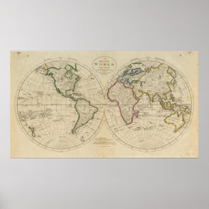 Map of the World 4 Poster