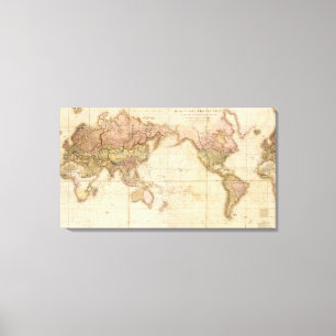 Map of the world canvas print