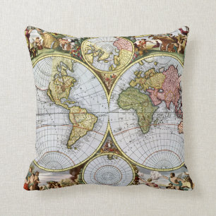 Map of the World Cushion