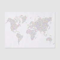 Map of the World in Colourful Stars