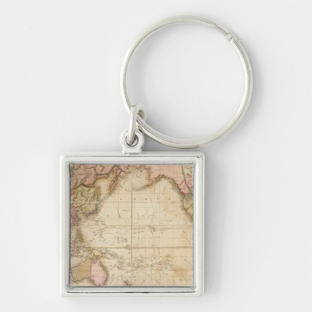 Map of the world key ring (Front)