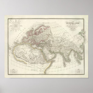 Map of the World known to the ancients Poster