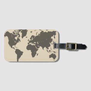 Map of the World Luggage Tag