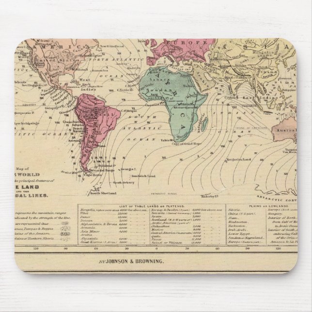 Map of The World Mouse Mat (Front)