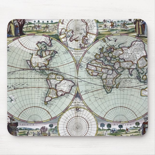 Map of the world mouse mat (Front)