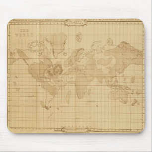 Map of the world mouse mat