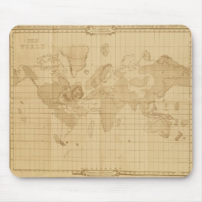 Map of the world mouse mat (Front)