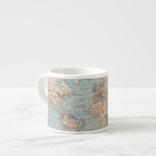 Map of the world on Mercator's projection Espresso Cup
