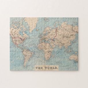 Map of the world on Mercator's projection Jigsaw Puzzle