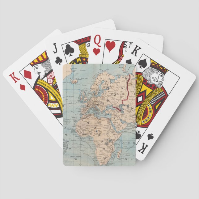 Map of the world on Mercator's projection Playing Cards (Back)