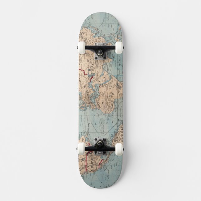 Map of the world on Mercator's projection Skateboard (Front)